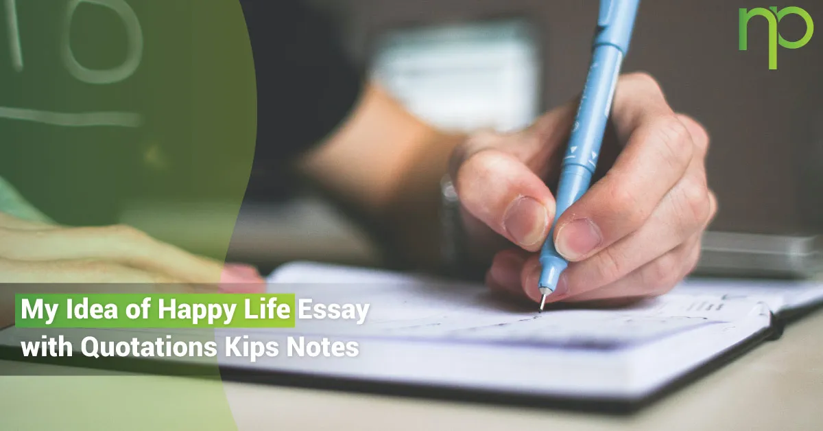 essay on idea of happy life